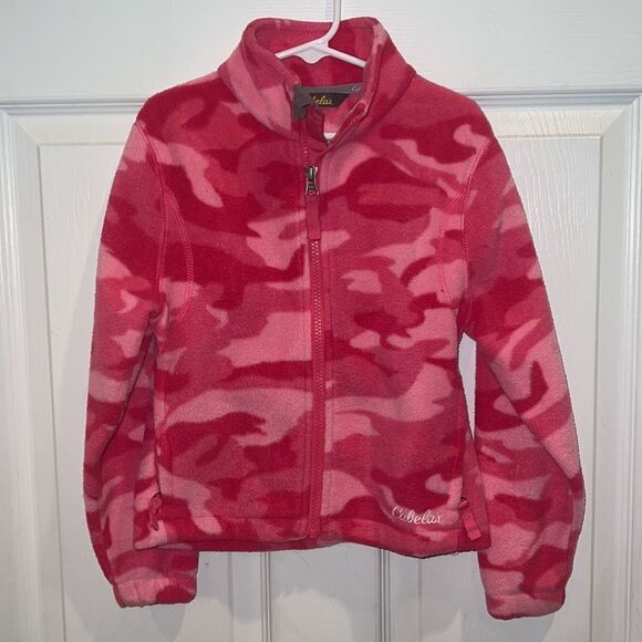 Cabela’s little girl youth XS 4/5 pink warm fleece Camo camouflage  jacket - Picture 14 of 15
